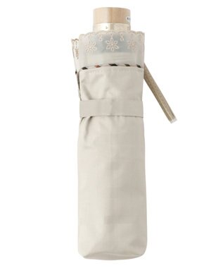 MOONBAT DAKS(ダックス) 晴雨兼用日傘 折りたたみ傘 ハウスチェックジャカード×オーガンジーレース ベージュ