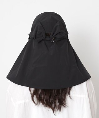 MOONBAT 【遮光100％/UVカット100％】フワクール (Fuwacool)  日差しを完全遮断バッククリボンワイドキャップ　遮光100　UV100 ブラック