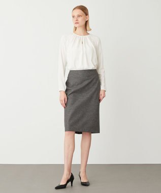 BEIGE， 【L-size】ALINE / ロングスリーブブラウス White