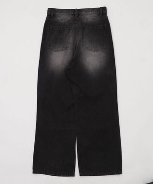 WEGO 【S～Lサイズ展開/ウエスト調整可】パラシュートデニムパンツ デニムブラックソノタ