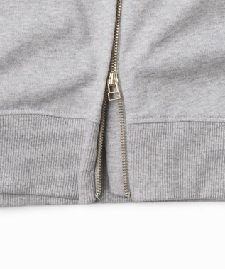 UNFILO ライトウェイト サイドZIPスウェット トップグレー