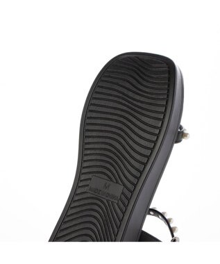 MODE ET JACOMO <noyau>パールデザイン厚底スポーツサンダル ブラック