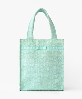 TOCCA 【キャンセル分販売！】【A4サイズ対応】COLOR OF GLORY CUSTOMIZED BAG カスタマイズ トートバッグ グリーンツイード×細リボン