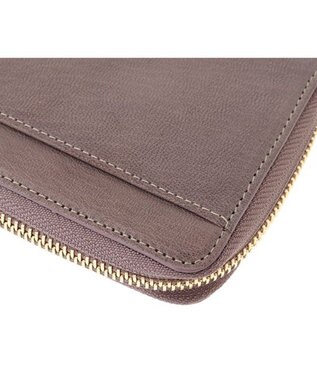 genten フレスコ　Ｌファスナー長財布 ローズグレー