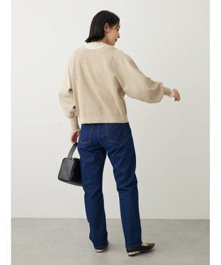 Green Parks ・ｆｕｒｒｙ　ｒａｔｅ２ｗａｙかる~いニットカーデ Light Beige