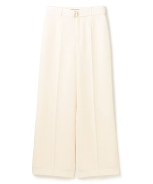 BEIGE， 【洗える・Precious 4月号掲載】JASMINE / ベルト付きワイドストレートパンツ Ecru