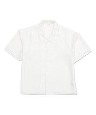 WEGO 【速乾/しわになりにくい/MLサイズ展開】ドライポリオープンカラーシャツ（SS） ホワイトその他