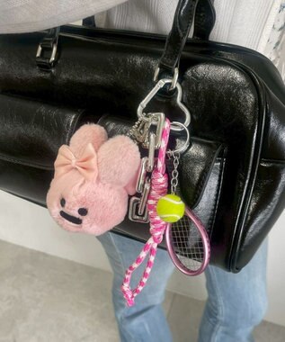 WEGO リボンウサギセットキーホルダー ピンク