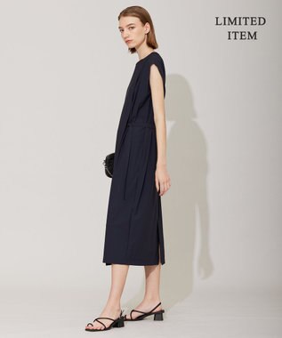 ICB 【接触冷感・UVカット・速乾・洗える】マットスキューバ ストレートワンピース ネイビー系