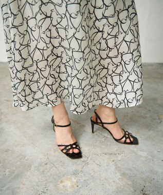 GRACE CONTINENTAL ラインハートキャミワンピース ホワイト