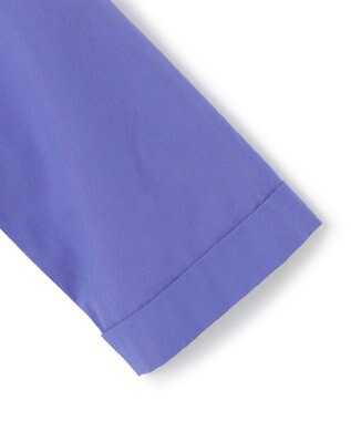 ICB 【洗える】コットンモダールローン バンドカラーシャツ ブルーベリー系