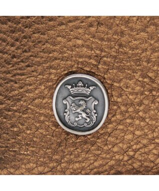 A.D.M.J. 【牛革】メタリックレザー/キューブトート21cm ブラス　ブラウン