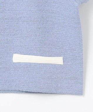 ANY SIS L バイカラーラメニット カーディガン ブルー×オフ