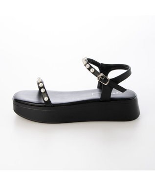 MODE ET JACOMO <noyau>パールデザイン厚底スポーツサンダル ブラック