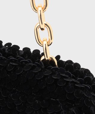 GRACE CONTINENTAL Caterina bertini スパンチェーンバッグM ブラック