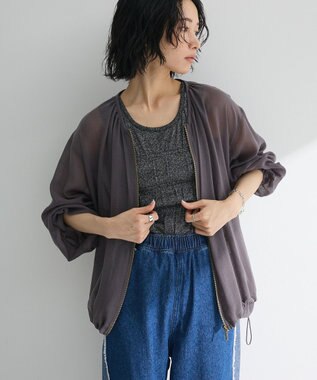 Green Parks イージーケアシアーボイルシャツブルゾン Gray