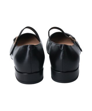 INTER-CHAUSSURES 【FABIO RUSCONI】スクエアトウワンストラップパンプス ブラック