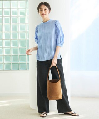 UNFILO 【UNFILO DENIM】撥水ストレッチ ワイドストレートデニム ブラック