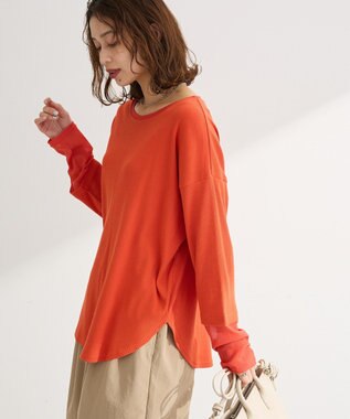 Green Parks 袖チュールリブプルオーバー