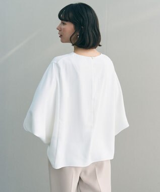 UNFILO L ジョーゼット ドルマンプルオーバー オフ