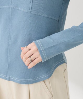 Green Parks ・ＳＵＧＡＲ　ＳＰＯＯＮ　ビスチェラインリブロンＴＥＥ Blue