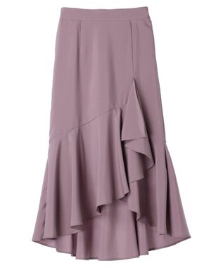 earth music&ecology アシメラッフルヘムスカート Pink