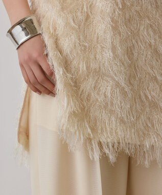 GRACE CONTINENTAL シアーフリンジノースリーブ キナリ