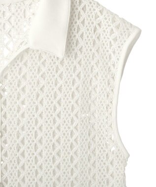 Green Parks 衿付きレースジレ Off White