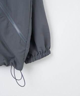 WEGO ナイロンフードシェルブルゾン ダークグレー