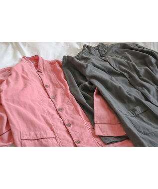 京和晒綿紗 【紗栄子さん愛用パジャマの色違い/UNISEX】ガーゼパジャマ 2重合わせ 草木染め【さんご】 さんご