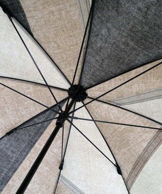 +RING 【限定/日本製】UNISEX 長傘60cm BRN denim-like pattern SR345 ブラウン