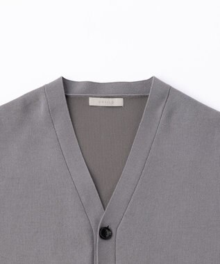 UNFILO MENS 【男女兼用/新色追加】スウェットライク ニットカーディガン [24年秋冬商品] グレー