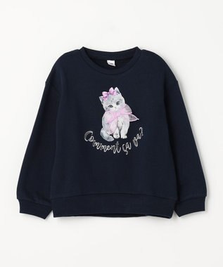 ANY KIDS ネコプリント トレーニャー ネイビー