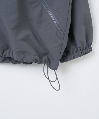 WEGO ナイロンフードシェルブルゾン ダークグレー