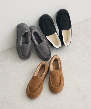 Green Parks ・ｒｉｃｈ　ｂｌｕｅ　コーデュロイスリッポン Camel