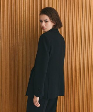 GRACE CONTINENTAL サテンボウ付テーラードジャケット ブラック