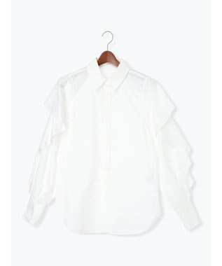 Te chichi 【泉 里香さん着用・Oggi.jp10/23掲載】ラッフルスリーブシャツ ホワイト