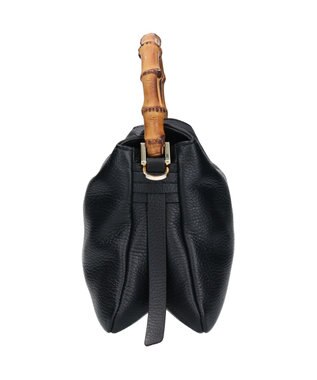 INTER-CHAUSSURES 【LORISTELLA】バンブーハンドルソフトレザーハンドバッグ ブラック