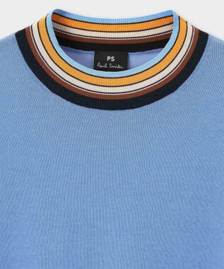 Paul Smith リブストライプ シアーニット サックスブルー