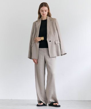 BEIGE， ARSENOPY / コットンドライタッチクルーネックニット Black