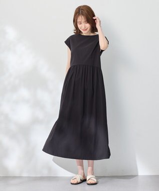 ANY 【撥水/2WAY】ドロストワンピース ブラック