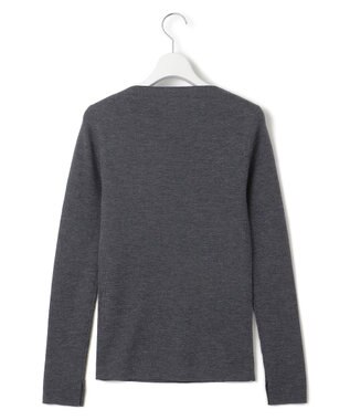 ICB 【WEB限定】 エクストラファインメリノ ボートネックプルオーバー ミディアムグレー系