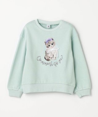 ANY KIDS ネコプリント トレーニャー ミント