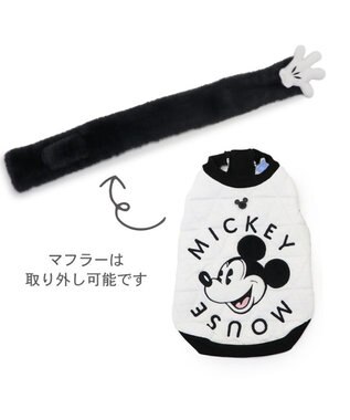 PET PARADISE ディズニー ミッキーマウス マフラー付き トレーナー 小型犬 ミッキーマウス