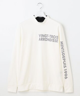 23区GOLF 【MEN】【吸水速乾/UVカット】スポーティ モックネックシャツ ホワイト系