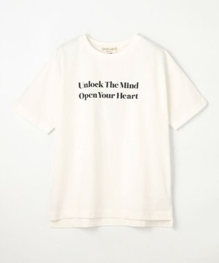 ANY L オーガビッツロゴ・フォトTシャツ オフ×ブラックロゴ
