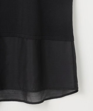 J.PRESS LADIES L 【洗える・抗菌防臭】FABRIC コンビ ニット ブラック系