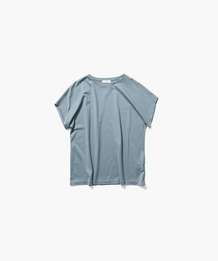 ATON SUVIN 60/2 | キャップスリーブTシャツ SAX