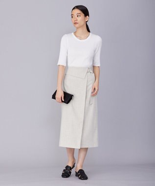 ICB 【洗える】４×２リブ プルオーバー オフホワイト系