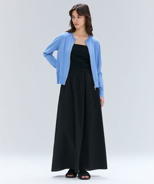 BEIGE， 【洗える】NADIA / レザーラインジップカーディガン Sky